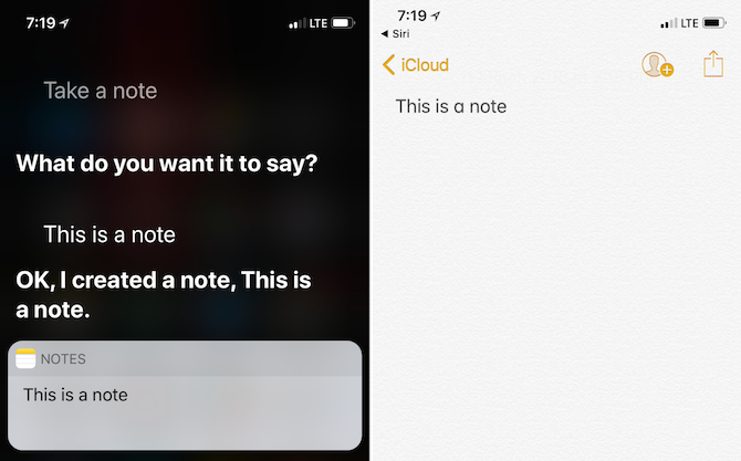 Характеристики на Apple Notes - Попитайте Siri