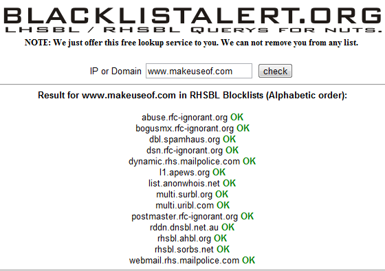 уебсайтове в черен списък