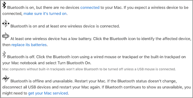 bluetooth икони mac