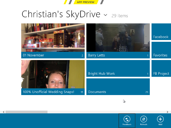 Изображения, визуализирани в SkyDrive