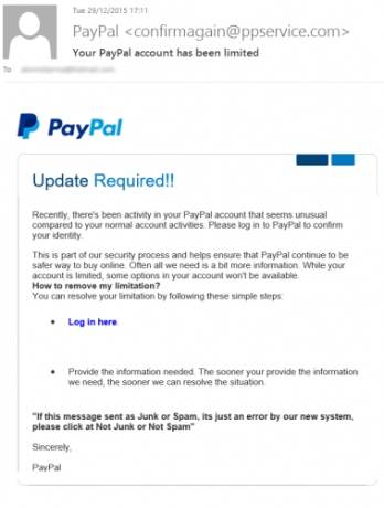 muo със сигурността phishingemails-PayPal