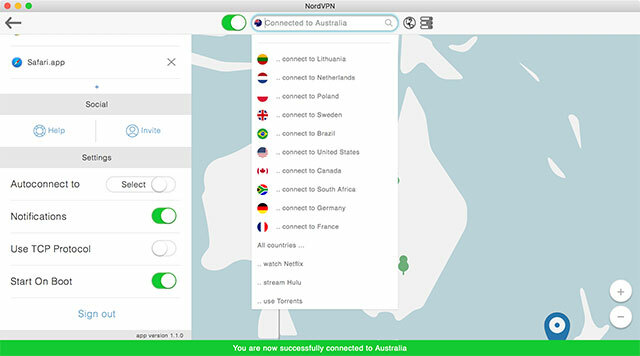 NordVPN за Mac: Лесно управление на поверителността и регионите в OS X nordvpnomnibox