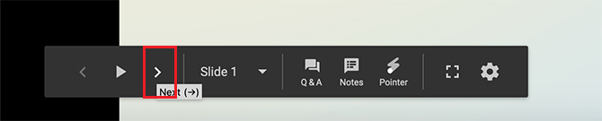 Създайте преходи в Google Slides Play Toolbar