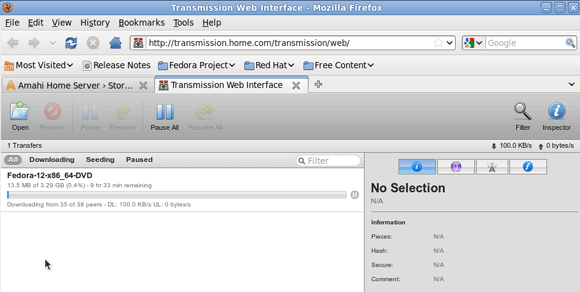 Домашен сървър Amahi - Настройка на копия на файлове и проучване на торента на App Store 3 1 се добавя автоматично