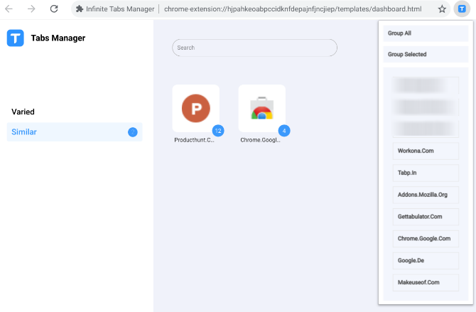 Справете се с претоварване на раздела с Infinite Tabs Manager за Chrome и Firefox