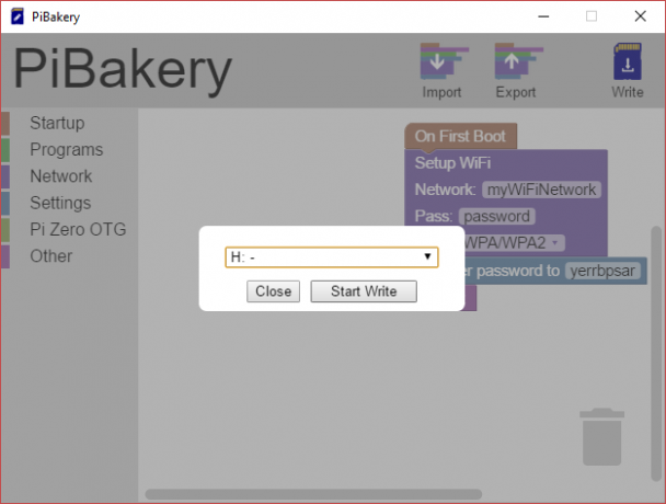 MakeUseOf Linux PiBakery Пишете на SD карта