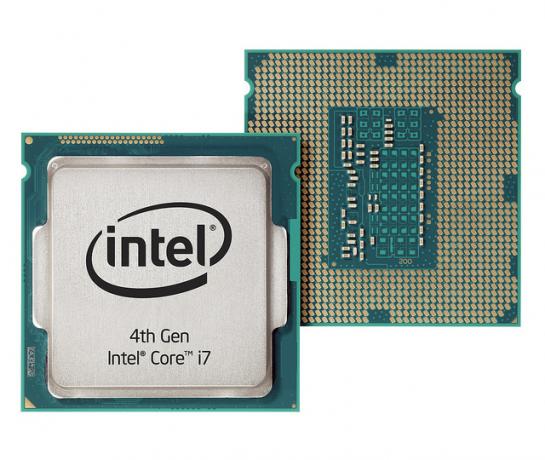 Процесор Intel® Core ™ i7 от четвърто поколение отпред и отзад