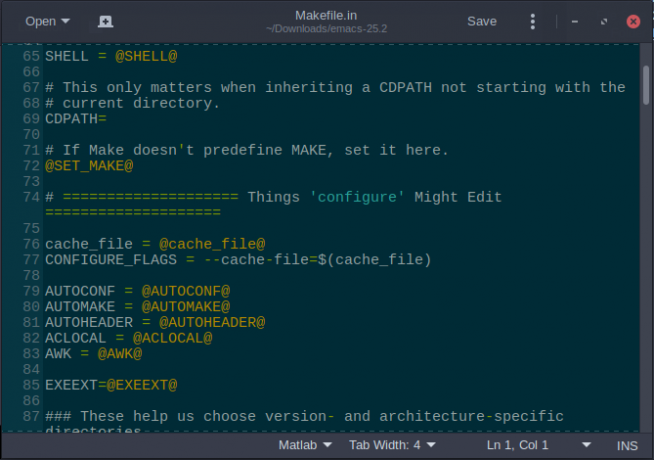 emacs makefile