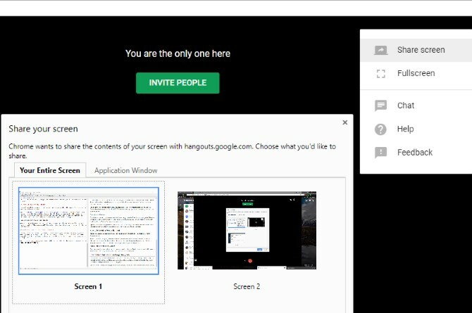 как да използвате google Hangouts - Share Screen