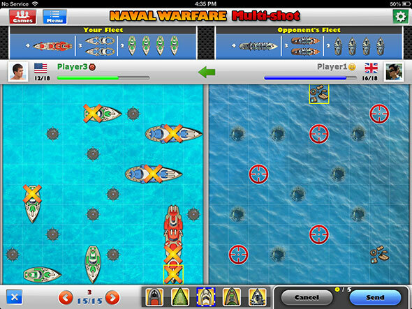 Naval Warfare Multi-Shot за iOS е Бойни кораби за мобилното поколение ipad1