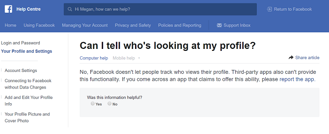 Facebook-профил отговор изгледи