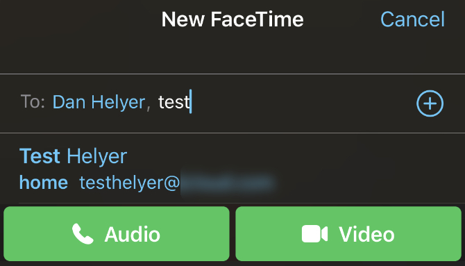 FaceTime добавяне на контакти