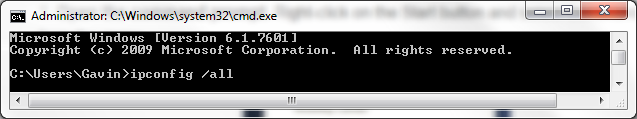 Команден ред ipconfig всички
