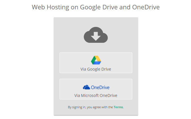 DriveToWeb с Google Drive или OneDrive