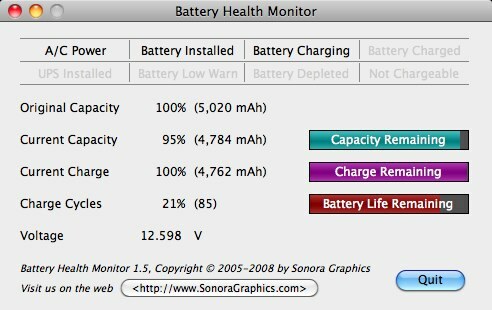 монитор за батерия macbook