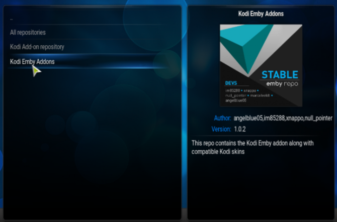 kodi emby addons to sync kodi