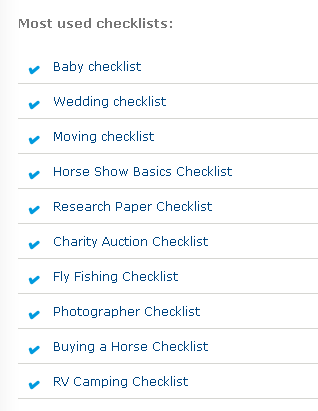 Checklist.com: Безплатни списъци с база данни за контролни списъци2