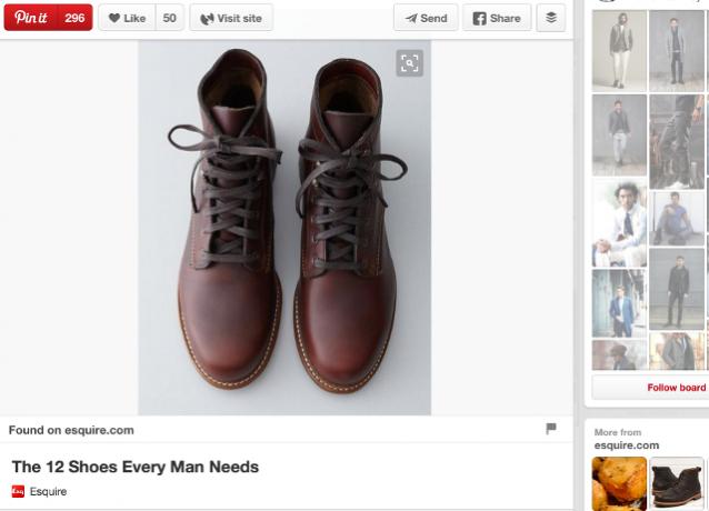 Pinterest-прозорец на пазаруването