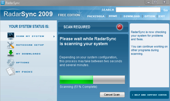 Изтеглете боклуци, актуализирайте системата си с RadarSync radarsyncscan thumb2