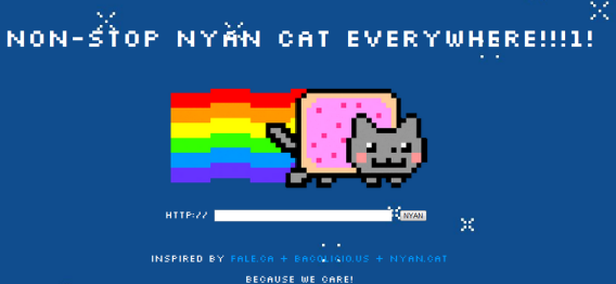 уеб страница на nyan cat