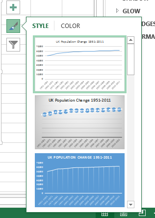 Предварително зададени стилове на Excel