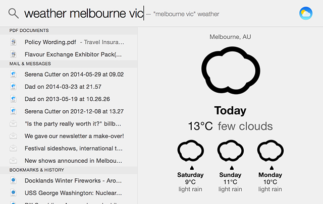 Не чакайте, Вземете функциите на OS X 11.10 El Capitan сега в Yosemite spotlightweather