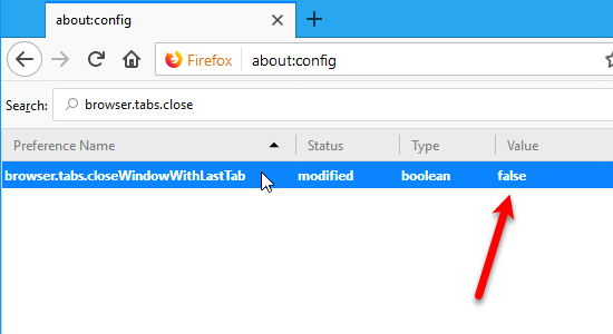 15 Must-Know Power Потребителски съвети за Firefox Tabs 45 Затваряне на прозореца с изключен Last Tab