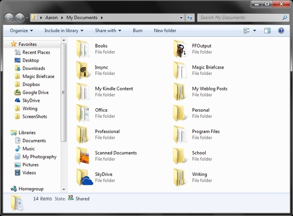 цветен код Windows Explorer