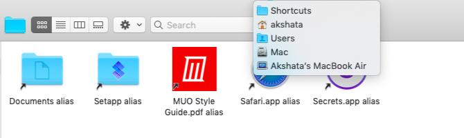 папка-йерархия в най-заглавие-бар-в-търсач върху Mac