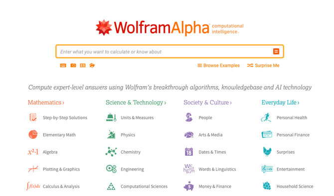 Снимка на Wolfram Alpha