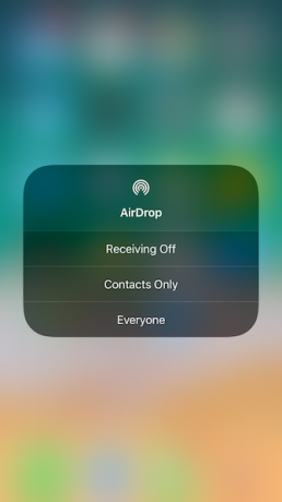 Настройки за AirDrop на iOS 11