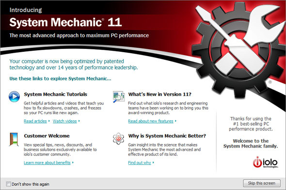 System Mechanic 11: Настройка на вашия компютър и незабавно повишаване на производителността [Предаване] sm преглед