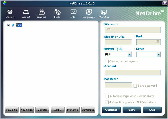 netdrive - карта ftp drive Vista