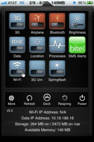 sbsettings превключва iphone