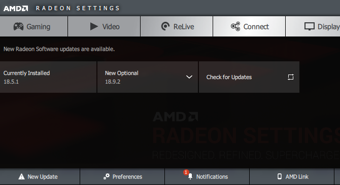 AMD проверка за актуализации