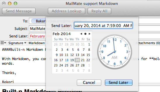 MailMate 10 минути