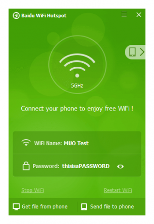 5GHz Baidu Hotspot Connection Share