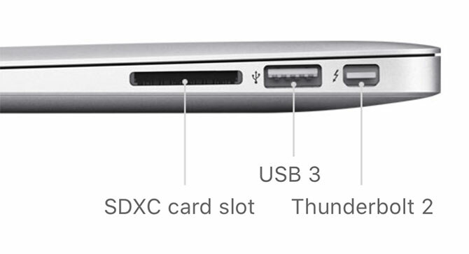 портове за MacBook - MacBook Air дясна страна