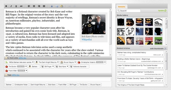 5 Уеб базирани инструменти за всеки браузър, който всеки писател трябва да използва Zemanta с редактор