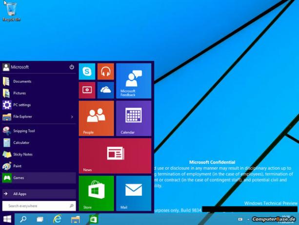 Теч на Windows 9 Desktop / Start 2014