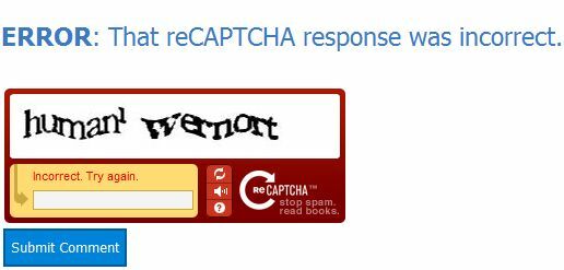 recaptcha вградете отговор в страница