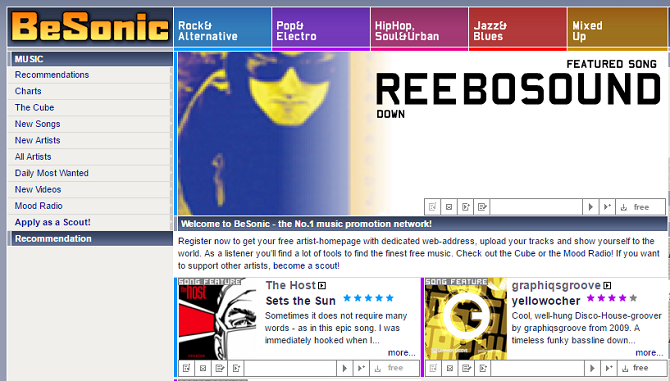 7 сайта, където можете да изтеглите безплатна музика (законно!) Besonic 1 670x381