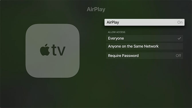 Включете или изключете AirPlay на Apple TV