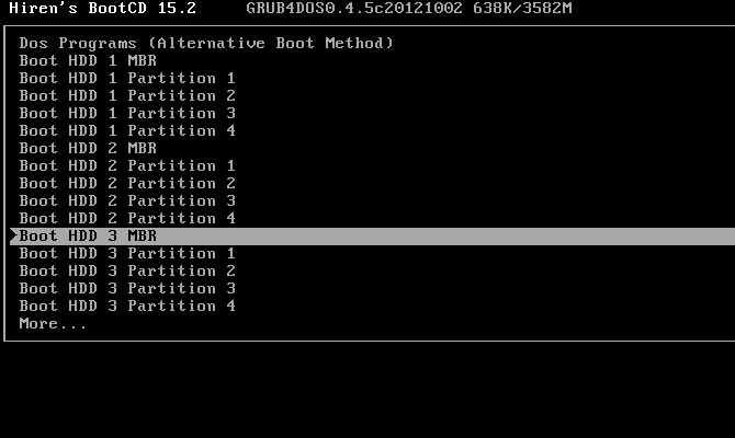 Hiren's Boot CD: All-In-One Boot CD за всяка нужда HBCD Boot HDD Опции 670x400
