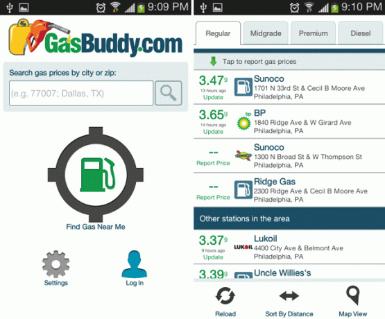 Android-зима-GasBuddy