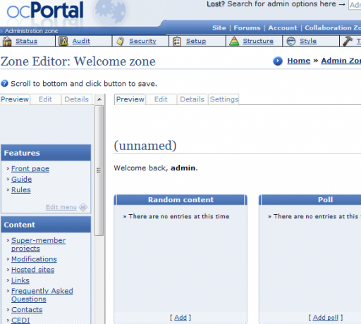 Бързо настройте вашия собствен домашен интранет с ocPortal портал11