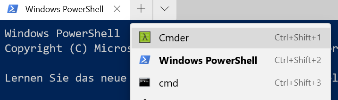 Раздел Cmder в терминала на Windows