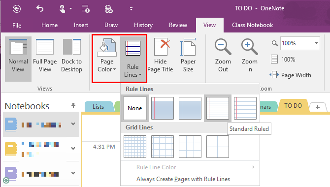 10 страхотни съвета OneNote, които би трябвало да използвате през цялото време линии за правила за хартия OneNote 670x380