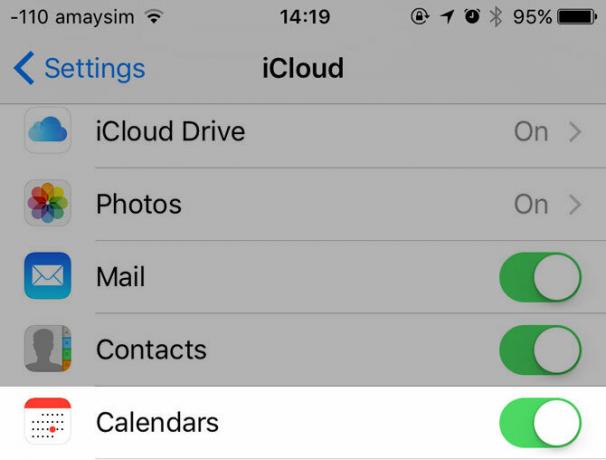 icloud календар ios