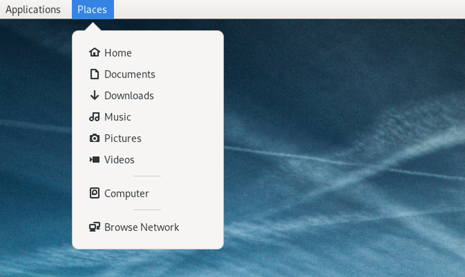 GNOME Classic поставя менюто с опции за съхранение